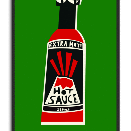 تابلوی مناسب کافه : HOT SAUCE