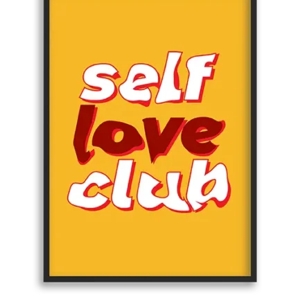 تابلو تایپوگرافی self love club