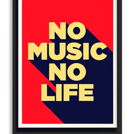 تابلو NO MUSIC NO LIFE
