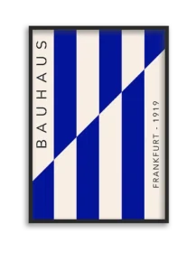 تابلو مینیمال آبی BAUHAUS