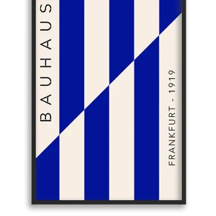 تابلو مینیمال آبی BAUHAUS