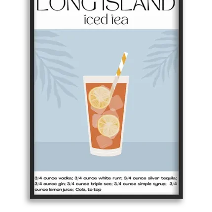 تابلو مناسب کافه طرح نوشیدنی LONG ISLAND