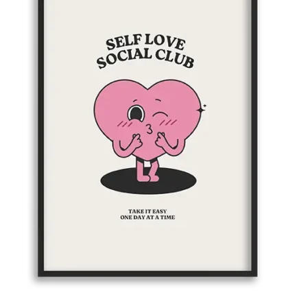 تابلو طرح قلب SELF LOVE